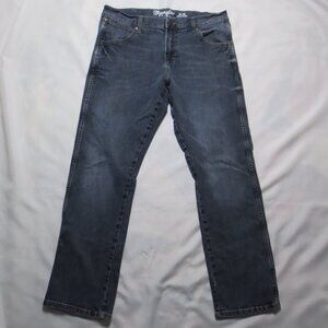 WRANGLER RETRO mens JEANS denim BLUE western COWBOY slim STRAIGHT SIZE 34X31